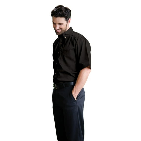Mens Teflon Treated Short Sleeve Twill