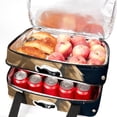 thumbnail image 5 of Leo Double Layered Insulated Refrigerated Lunch Bag with Two Compartments, Large Capacity, and Handheld Carry - 7.1x11.4x16.1 Inches, 5 of 6
