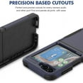 thumbnail image 4 of KMEK7-pour Samsung Galaxy Z Flip 5/6 Étui Robuste, Protection Antichoc Protection contre les Chutes Étui de Téléphone Protection Complète Étui Rigide, Bleu, 4 of 4