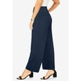 thumbnail image 3 of Jessica London Women's Plus Size Everyday Stretch Knit Wide Leg Pant, 3 of 5