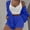 Blue, variant on Aboser Women's Fuzzy 2 Piece Outfit Lounge Set Warm Faux Shearling Cardigan with Shorts Sweatsuit Ladies Sweater Casual Loungewear