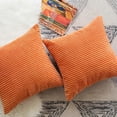 thumbnail image 4 of Paquete de 2 fundas de almohada cuadradas decorativas de pana suave y lisa de otoño, fundas de cojín para sofá, dormitorio, coche, 45 x 45 cm o 18 x 18 pulgadas, 4 of 5