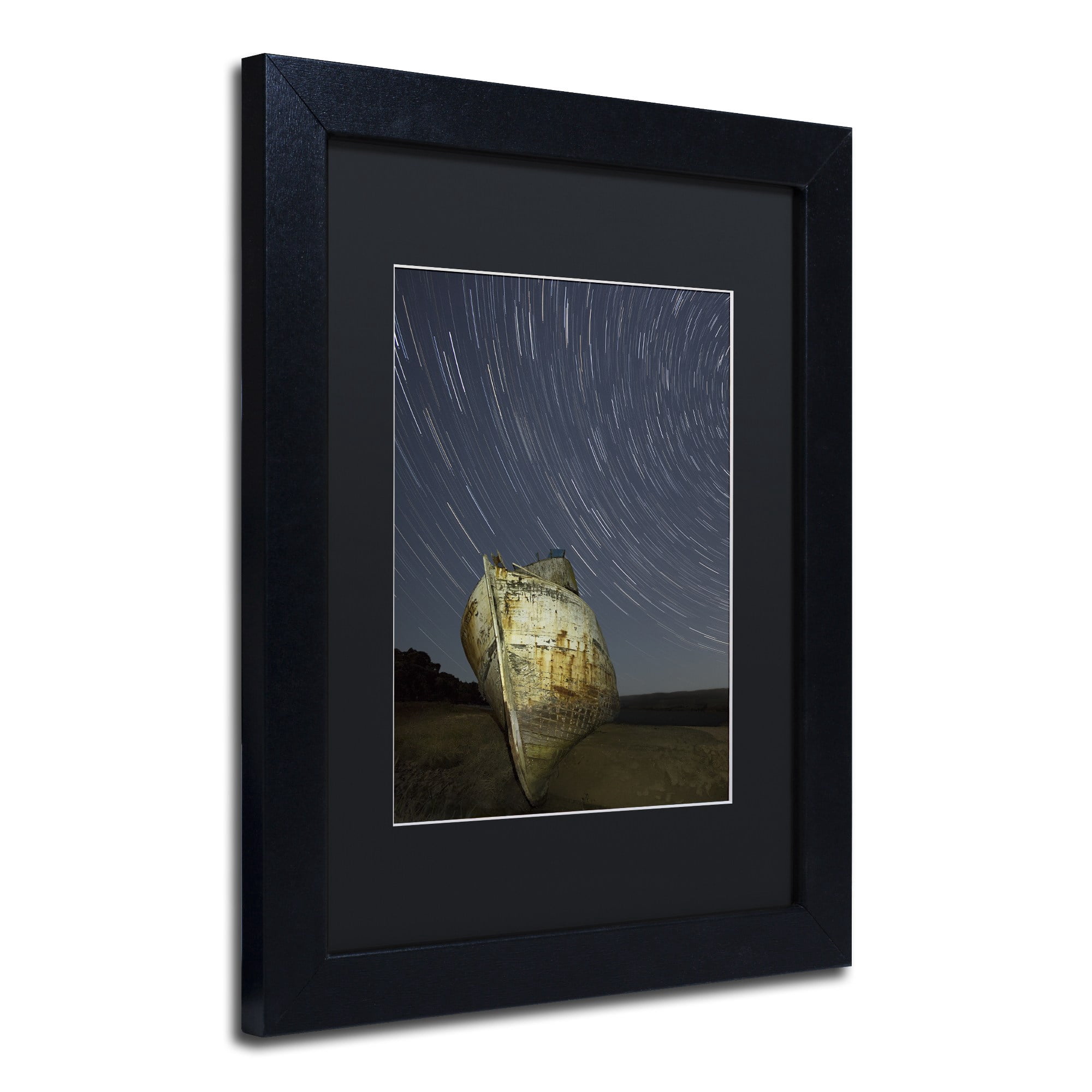 Trademark Fine Art "Point Reyes II" Canvas Art by Moises Levy Black Matte, Black Frame