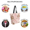 thumbnail image 7 of FORMRS Womens Canvas Tote Bag with Zipper Inner Pocket Shoulder Handbag, Pink Candy House, 7 of 7