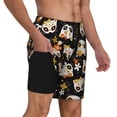 thumbnail image 3 of Picia Flower Fox pattern Mens Swim Trunks with Compression Liner Stretch Beach Shorts Quick Dry with Zipper Pockets No-Chafing Board Shorts-Small, 3 of 9
