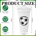 thumbnail image 2 of Domensi Juego de 12 Vasos Plásticos de Fútbol con Tapa y Popote de 710 ml, 2 of 7