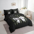 thumbnail image 3 of Manfei Cartoon Ribbon Bowknot Twin Bedding Sets 7-Piece for Teens, Rustic Camouflage Bedding Comforter Set, Vintage US Flag Reversible Sheet Sets, Ultra Soft Bedroom Decor, 3 of 7
