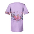 thumbnail image 4 of KIHOUT Woemns Lounge Graphic Tees Tops Ladies Fashion Casual Print Round Neck Loose Short Sleeve T-shirt Top Blouse Pullover, Size S-5XL, 4 of 5