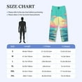 thumbnail image 4 of Fotbe Retro Palm Beach Sunset Pantalones de Pijama para Hombre, Pantalones de Dormir, Pantalones de Casa con Cintura Ajustable y Bolsillos-X-Large, 4 of 6