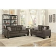 thumbnail image 2 of Pemberly Row Tufted Microfiber Loveseat in Chocolate, 2 of 7