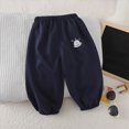thumbnail image 2 of 6-12 Months 3 Pack Toddler Baby Boys Pants Toddler Boys Clothes Kids Boys Sweatpants Cute Casual Elastic Waist Joggers Athletic Pants Size 6M-4T,Navy, 2 of 8