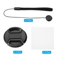 thumbnail image 3 of Unique Bargains 55mm Lens Cap Set, 3Pack Sides Pinch Snap Camera Lens Cover, Black, 3 of 7