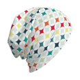 thumbnail image 6 of Naloa Colorful Geometric Soft Beanie Hat, Knit Beanie Daily Beanie in Fine Knit for Women Men Winter Travel, Outdoor, 6 of 7