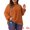 Caramel, variant on DARING DIVA Women's Plus Crewneck Chiffon Swiss Dots Shirts Top 3X Caramel