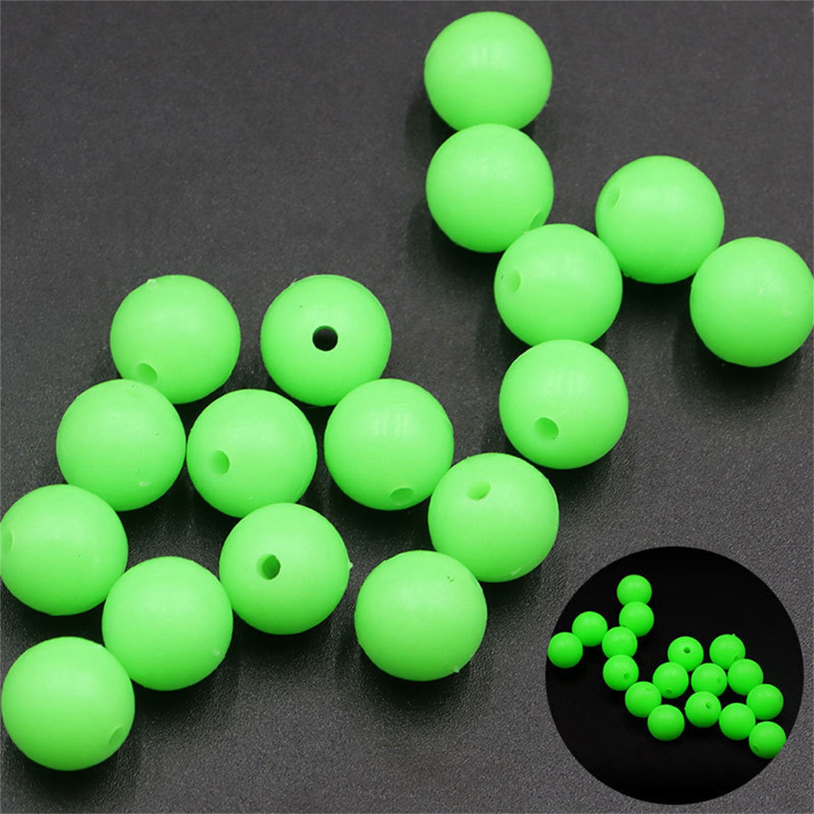 KUFptva 1000Pcs Glowing Fishing Beads Glow Fishing Beads Round Glow Eggs Fishing Beads Beads Glow in Dark Beads