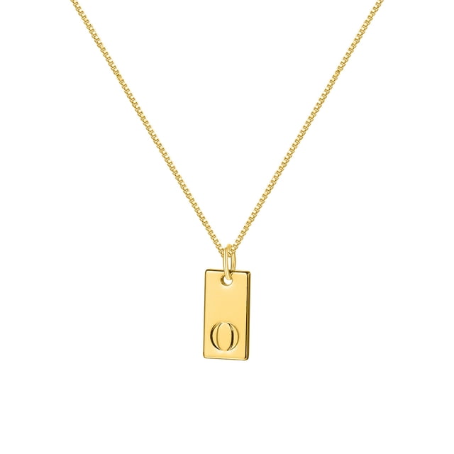 Collar con 26 letras en inglés, estilo europeo y americano, cadena creativa con colgante cuadrado con letras en inglés, cadena para clavícula
