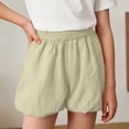 thumbnail image 7 of Jinhomg Kids Girls Elastic Waist Skort Cute Bubble Skirt Shorts with Pockets Solid Color Fashion Summer Sporty Skorts for Kids 4-15 Years, 7 of 7