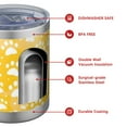 thumbnail image 4 of 12oz Tumblers Yellow Dog Paw Footprint Vacuum Insulated Stainless Steel Travel Tumbler Cups Mug with Lid and Straw for Beer,Coffee,Beverages with Cleaning Brush for Cold & Hot Drinks, 4 of 5