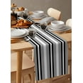 thumbnail image 6 of nqOlkjepod Black Gray Striped Table Runner 90 Inches Long Farmhouse Dress Scarves, Contemporary Minimalist Lines Art Dining Tablerunner for Coffee Table/Kitchen Island/Party Décor, 13" x 90", 6 of 8