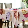 thumbnail image 3 of GZHJMY Cupcakes Square Tablecloth, Waterproof Stain Wrinkle Resistant Washable Polyester Table Cover for Picnic Dinner Holiday Kitchen Party Decor, 60 x 60 in Home Decor, 3 of 7