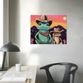 thumbnail image 3 of Nawypu Vintage Fashion Cowboy Frog Canvas Wall Art Room Aesthetic Decor Western Funny Colorful Toads and Frogs Wearing Cowboy Hats and Cactus Art Poster Pictures Modern Wall Decor Cute Animal, 3 of 4
