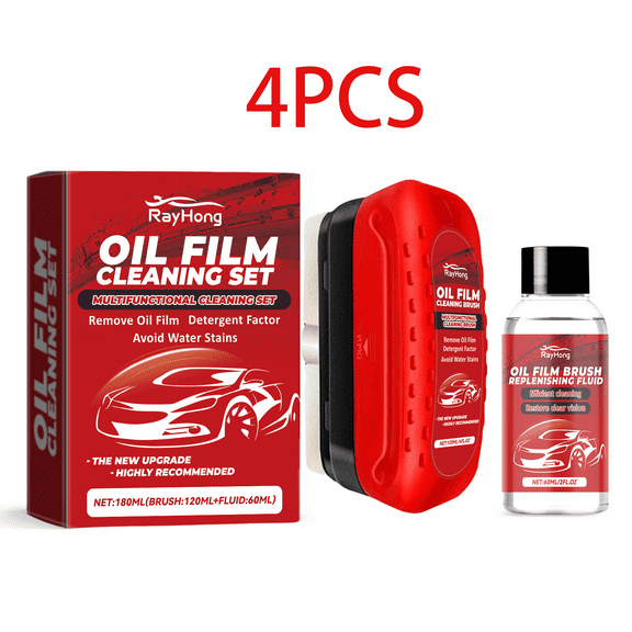 Windshield Cleaner,Window Glass Cleaning Brush,Invisible Window Crystal Clear Glass Cleaner Set,Glass Cleaning,Water Spot Prevention & UV Protection for Streak-Free Shine