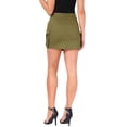 thumbnail image 3 of Falda casual cargo de mezclilla elástica de algodón para mujeres INSPIRE CHIC M verde militar, 3 of 6