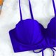 thumbnail image 5 of Prolriy Bikini Top de Tiras con Conchas Marinas Bikini Tops de Baño Push Up Traje de Baño Tops para Mujeres con Aros Traje de Baño Tops de Baño Sujetadores de Baño para Mujeres Azul XL, 5 of 7