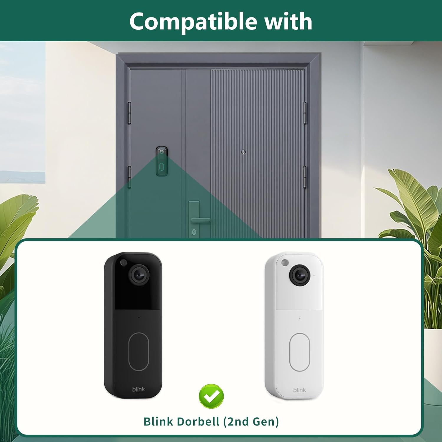 All-new Doorbell Mount,Compatible with Video Doorbell Camera(2nd Gen),No drilling Mount Bracket,Easy to Install for Doorbell Security System( Doorbell Not Included),Black