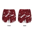 thumbnail image 6 of Uemuo Christmas Tree Buffalo Plaid Pattern Women's Athletic Shorts High Waisted Running Shorts with Liner Pockets Gym Elastic Workout Shorts-Medium, 6 of 9