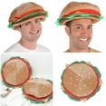 thumbnail image 2 of Unisex Adult Novelty Hamburger Hat Accessory for Themed Parties and Events, 2 of 5