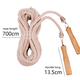 thumbnail image 2 of Cuerda de saltar ajustable con mango de madera, cuerda de saltar para equipos multijugador para diversión al aire libre, deporte, 2 of 5
