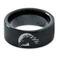 thumbnail image 2 of Tungsten Horse Horses Equestrian Equine Equidae Band Ring 9mm Men Women Comfort Fit Black Flat Cut Brushed Polished, 2 of 4