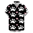 thumbnail image 2 of Blusa y camisa de manga corta con cuello vuelto para hombre, blusa informal de moda con cuello vuelto, blusa estampada de manga corta con botones, blusa de poliéster para hombre, 2 of 4