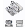 thumbnail image 3 of Digital Storage Bag, Double-Layered Gray Travel Carry Case For Tech Accessories, Fits Headphones Chargers Cables And Small Electronic Devices, 3 of 8