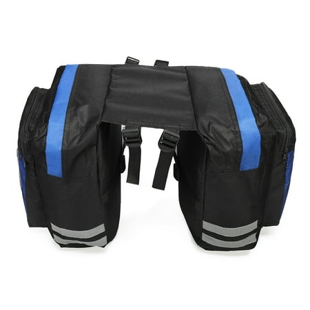 Large Capacity Double Bicycle Pannier Rear Seat Bag , PVC Waterproof Bike Pouch Saddle Bag For Cycling