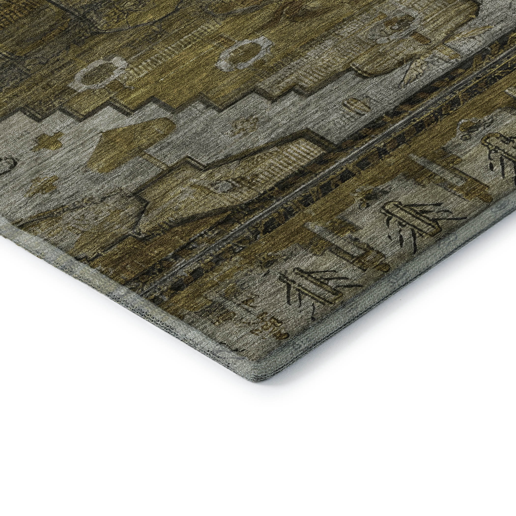 Addison Rugs Mayfield Premium Machine Washable Transitional Tribal Brown Rectangle Rug, 5' x 7'6"