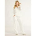 thumbnail image 5 of Free Assembly Women's and Women's Plus Wide Leg Knit Cargo Pants, 30” Inseam, Sizes XS-4X, 5 of 6