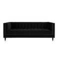 thumbnail image 3 of Posh Living Soraya Tufted Velvet Sofa with Nailhead Trim in Black/Chrome, 3 of 8