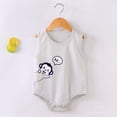 thumbnail image 2 of Fengactive Unisex Baby Sleeveless Tank Triangle Bodysuit Cute Print Soft Cotton Round Neck Snap Crotch Summer Infant Romper Onesie, 2 of 5
