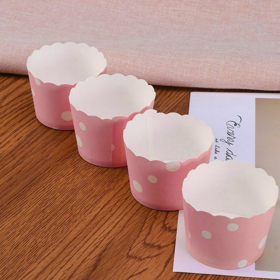 GOOHOCHY  50 Pcs Cake Cups Liner Cupcake Parchment Liners for Baking Pink