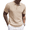 Champagne, variant on COOFANDY Mens Knit Polo Shirt Textured Polo Shirts Short Sleeve Banded Bottom Polo T Shirts Golf V Neck Polo Shirts Summer Clothing