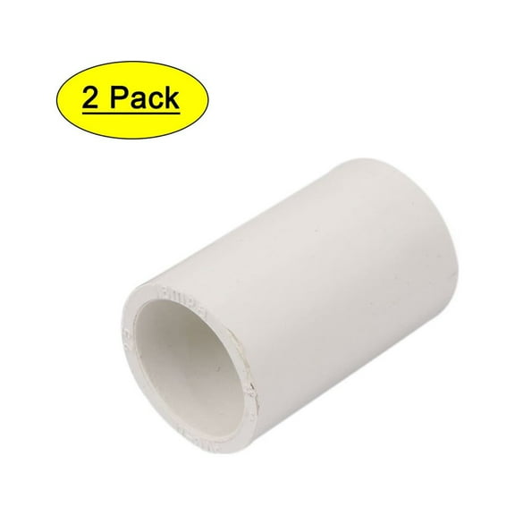 25mm Inner Diameter Straight Pipe Connectors Fittings White 2Pcs