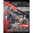 thumbnail image 2 of Lumiparty 2 Ton Folding Engine Hoist, 4400LB Hydraulic Cherry Picker Hoist Lift, Shop Crane with 6 Casters, Telescopic Boom for Lifting Motors, for Garage, Workshop and Repair, Black, 2 of 6