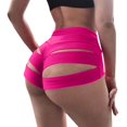 thumbnail image 4 of Yanyanz Yogalicious Leggings for Women, Women's Fashion Tight High Waist Sports Three Point Hot Pants Hollow Women's Casual Pants Yoga Shorts Hot Pink XL, 4 of 6