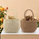thumbnail image 1 of Bolso de Paja para Mujer, Diseño de Bufanda Bordada, Bolso de Hombro de Tejido de Ratán, Gran Capacidad para Cosméticos y Teléfono, Bolso Versátil para Playa o Diario, Accesorio de Moda de Verano, 23, 1 of 7