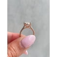 thumbnail image 5 of solitaire jewels 3.5TCW Oval Moissanite Hidden Halo Engagement Ring For Women, 18K Rose Gold, 5 of 6