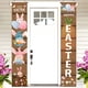 thumbnail image 1 of Decoraciones de pancartas de Pascua - Cajas de regalo de la puerta principal exterior interior de 71x12 pulgadas con globos en corazones - Decoración colgante de poliéster resistente al clima 600D, 1 of 6