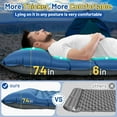 thumbnail image 2 of Double Sleeping Pad, 6" Extra Thick Portable Camping Sleeping Pad with Pillows & Built-in Foot Pump, Ultralight Camping Mat for Backpacking, Hiking, Traveling, Tent, Car Camp Gear, 2 of 7