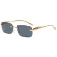 thumbnail image 1 of Gafas de sol cuadradas sin marco decorativas Cheetah, gafas de sol de metal, gafas, hechas de metal y PC, 1 of 5
